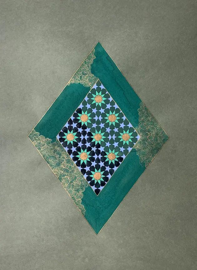 Green Waves, original artwork by Haneefah Usmani