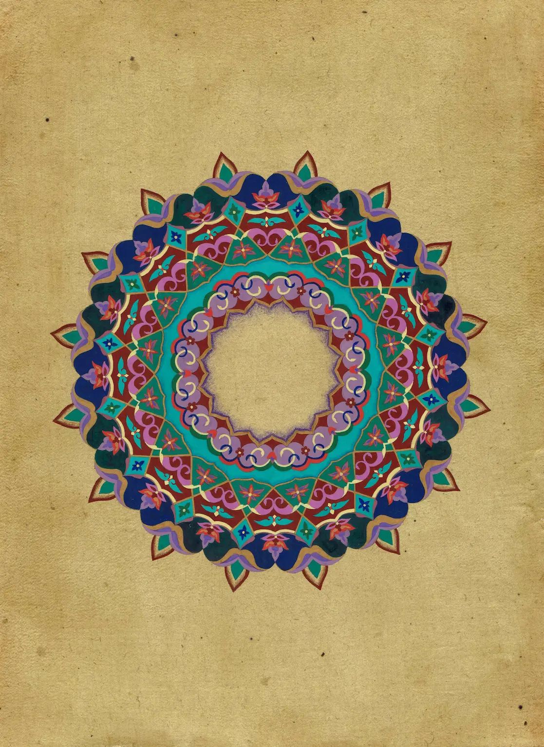 Indian Shamsa, original artwork by Haneefah Usmani